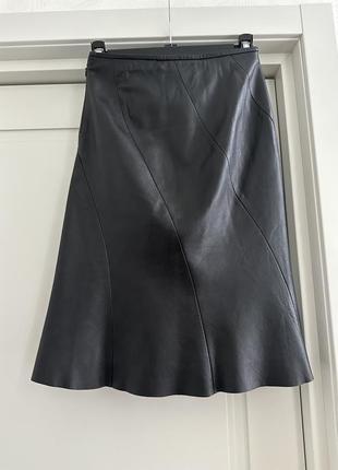 Шикарная кожаная юбка mango размер xs/s