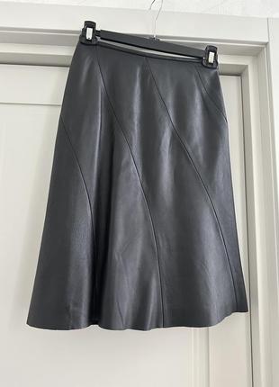 Шикарная кожаная юбка mango размер xs/s3 фото