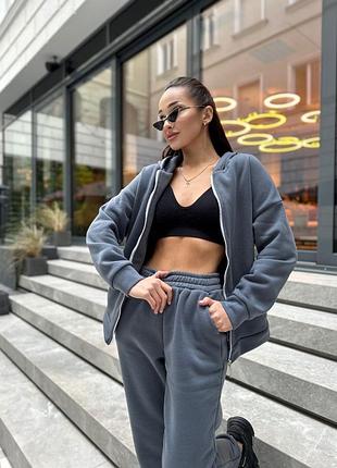 Теплий спортивний костюм жіночий1 фото