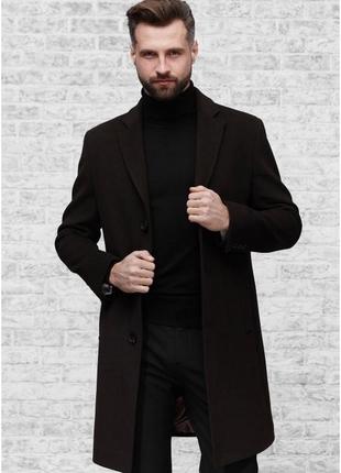 Стильное шерстяное мужское пальто размер м л zara1 фото