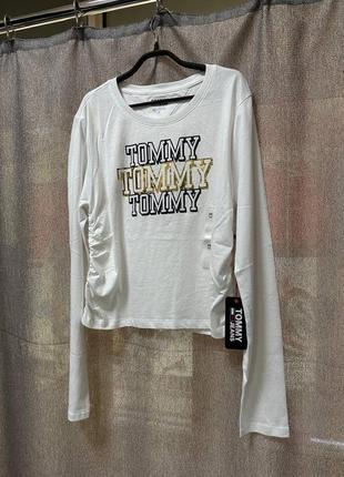 Кофта базовая коттоновая лонгслив tommy hilfiger