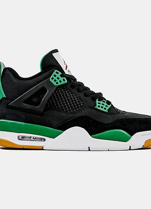 🏀💚🖤nike air jordan 4 black green🖤💚🏀 кросівки чоловічі джордан 4, кроссовки мужские найк джордан 4