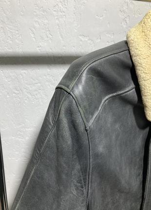Винтажная кожаная куртка chevignon4 фото
