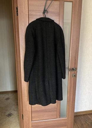 Шерстяное стильная пальто италия c&a тренч куртка длинная в клетку8 фото