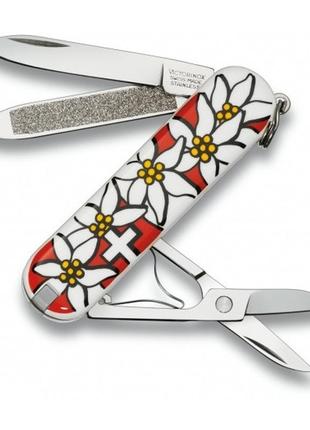 Швейцарський ніж victorinox сlassic edelweiss 58 мм різнокольоровий (0.6203.840)