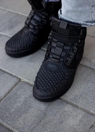 Кроссовки nike lunar force 1 duckboot 17 black5 фото