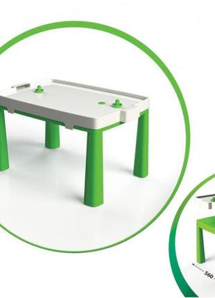 Дитячий ігровий стіл з настільним хокеєм 04580/1/2/3/4/5, 2в1 (зелений) від egorka