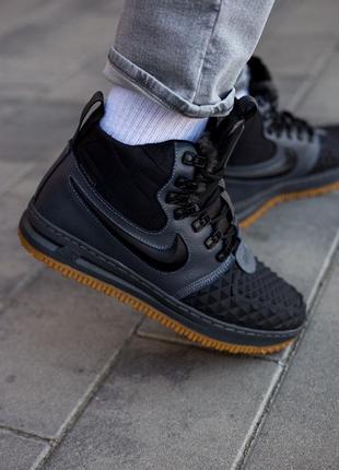 Кроссовки nike lunar force 1 duckboot 17 black/grey6 фото