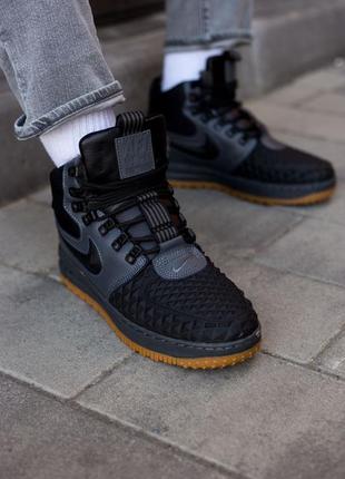 Кроссовки nike lunar force 1 duckboot 17 black/grey5 фото