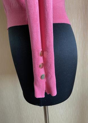 Кардиган кофта малиновая розовая пуловер свитер3 фото
