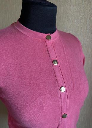 Кардиган кофта малиновая розовая пуловер свитер2 фото