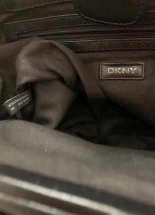 Брендовая стильная сумка саквояж кожа +ткань от dkny6 фото