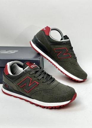 Кроссовки new balance 574 °™° женские кроссовки хаки2 фото