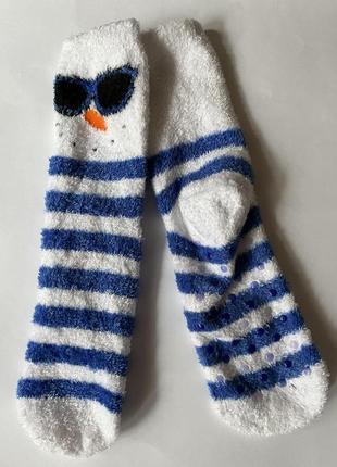 Носки плюшеві шкарпетки антиковзаючі новорічні eur 31-34