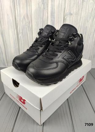 Жіночі кросівки з хутром new balance 574 winter black