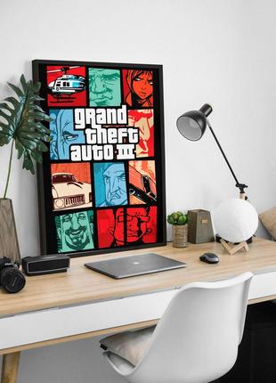 Постер гри gta 3 / гта 3 / grand theft auto 3