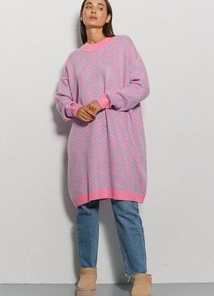 Вільна вязана сукня oversize4 фото