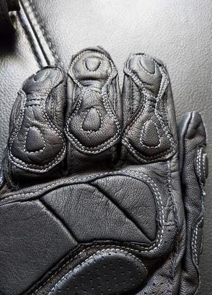 Кожаные мото- перчатки racer schoeller (harley davidson)7 фото