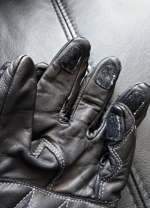 Кожаные мото- перчатки racer schoeller (harley davidson)8 фото