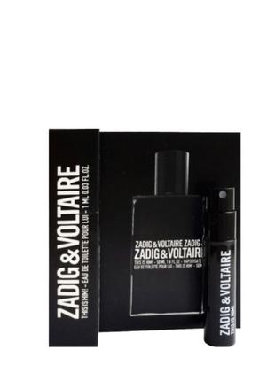 Оригинал пробник zadig &amp; voltaire this is him 1 ml (дыг овтари искр хим ) туалетная вода1 фото