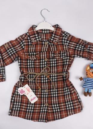 Рубашка для девочки теплая туречевица