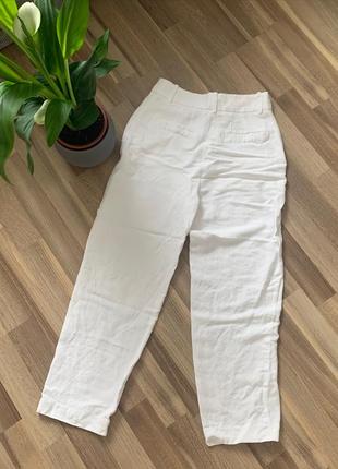 Білі лляні штани4 фото