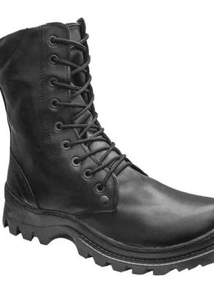 Зимові берці чорні (40-46р), гладка шкіра, якісне хутро|тактичне взуття|краща ціна -якість!4 фото