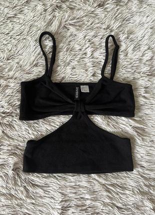 Черный топ h&m