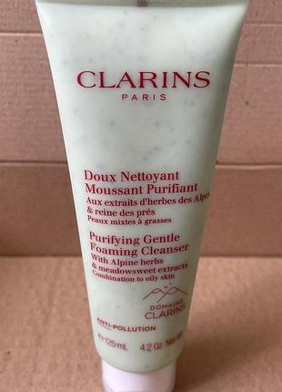 Clarins purifying gentle foaming cleanser ніжна очищуюча крем-пінка 125ml