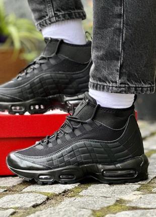 Зимние термо кроссовки nike 95 sneakerboot black termo