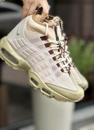 Зимові термо кросівки nike 95 sneakerboot beige termo