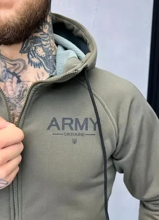Мужской спортивный костюм army олива на флисе, зимний спортивный костюм army олива армейский костюм4 фото