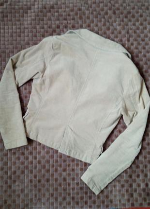 Вельветовый пиджак песочного цвета/ короткий пиджак2 фото