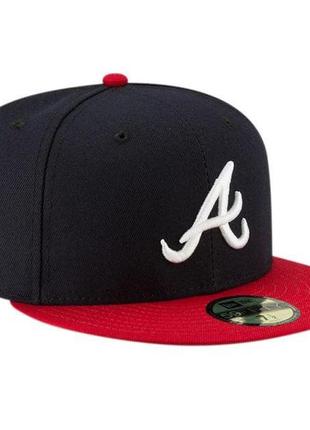 Оригінальна кепка з прямим дашком  new era atlanta braves 59fifty2 фото