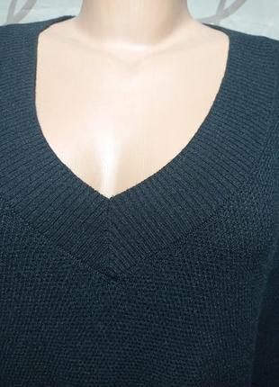 Пуловер женский удлиненный, фактурная вязка, в составе присутствует шерсть мериноса3 фото