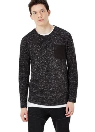 Свитшот, кофта, толстовка g-star xauri pocket r l/s sweatshirt men's pullover melange crew neck