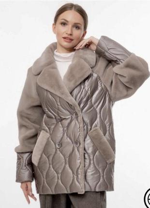 Alberto bini куртка женская серебристая куртка зимняя стеганая серая1 фото