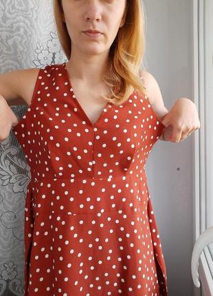 Сукня міді модна стильна шикарна в горошек на поясі від lipsy3 фото