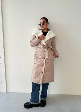 Женское стеганое зимнее пальто 42-48р8 фото