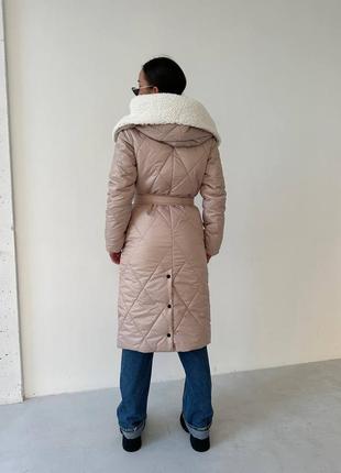 Женское стеганое зимнее пальто 42-48р3 фото