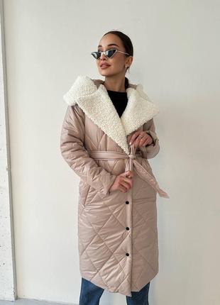 Женское стеганое зимнее пальто 42-48р4 фото