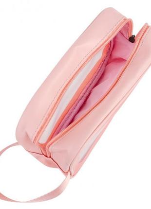 Жіноча косметичка washbag органайзер з одною ручкою середня рожева4 фото