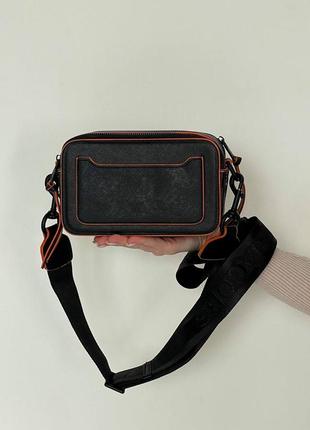 Женская сумка marc jacobs black/orange line5 фото