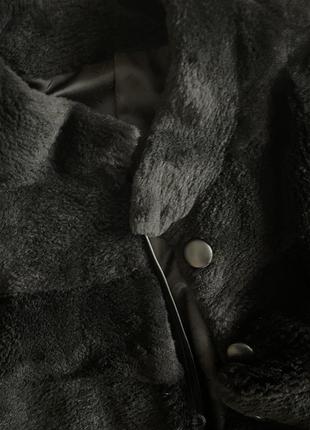 Зимова чорна шуба батал, стрижена нутрія, розмір 54, 56, 58, 603 фото