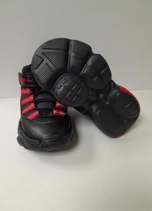 Кросівки -  ботинки дитячі чорні з червоним на липучці демісезонні  т-5119 . розміри:26,27,28,29,30,6 фото