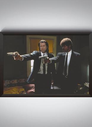 ​постер фільму тарантіно pulp fiction / кримінальне чтиво / вінс та джулс