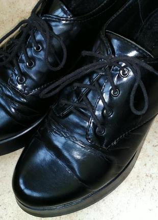 Лаковые туфли - оксфорды 💣💣💣3 фото