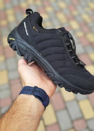 Теплые зимние мужские кроссовки merrell vibram cordura черные с белым термо зимние кроссовки мерол вибр