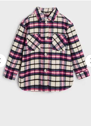 Рубашка/рубашка в клетку на рост 122см
