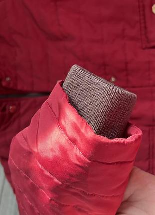 Демисезонная стеганая куртка вишневого цвета размер м 462 фото